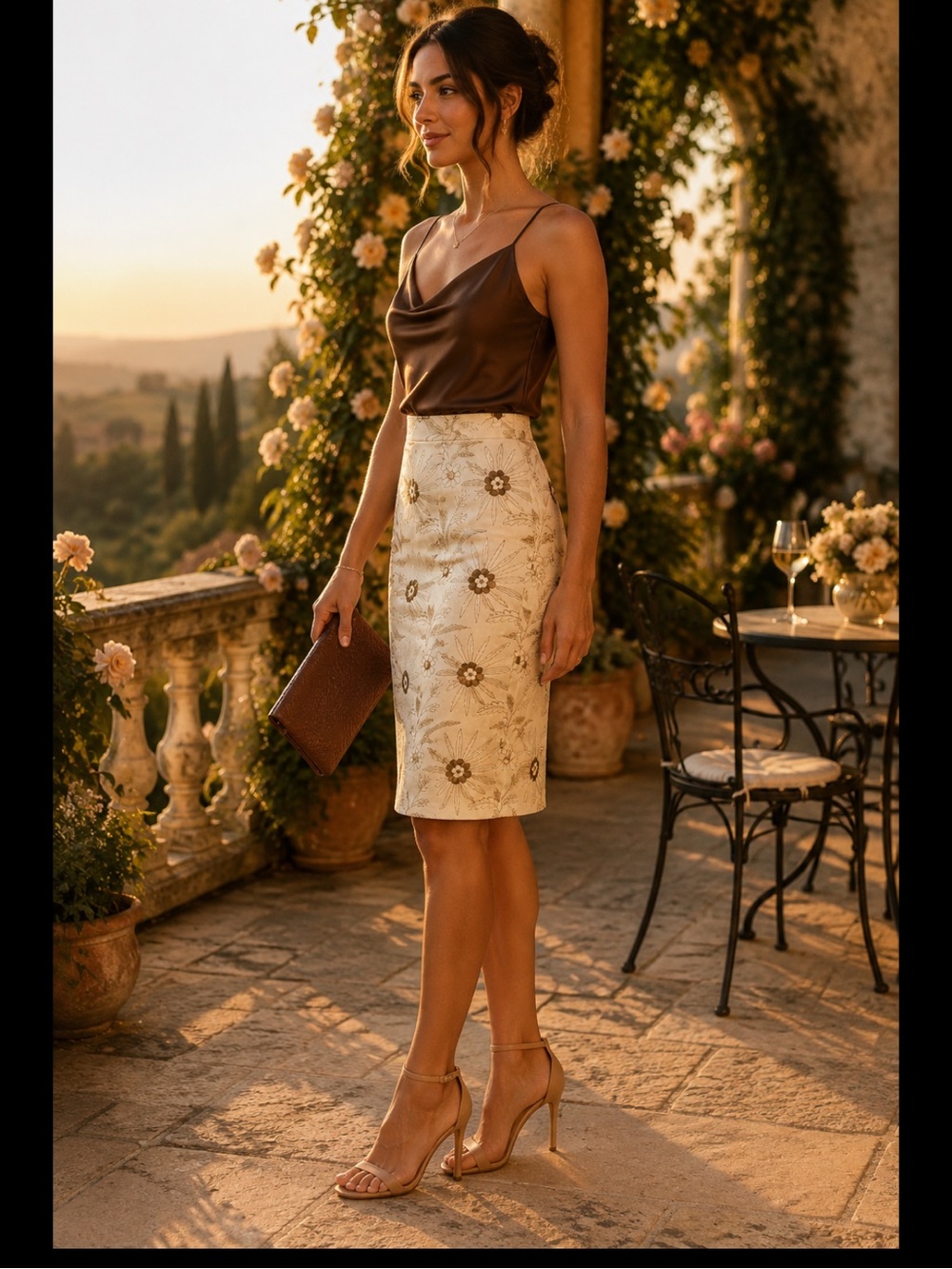 Nanette Lepore Y2K Embroidered Floral Lace-Up Pencil Skirt Size 6 - Picture 4 of 13